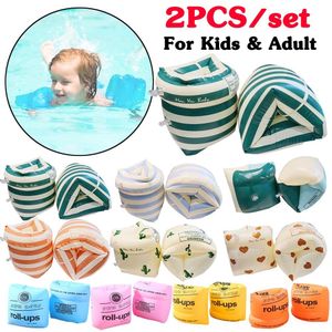 Flotteurs gonflables tubes 2pcsset bras flotteur adulte enfants anneaux de natation mode manchon flottant pour enfants sécurité natation formation 230617