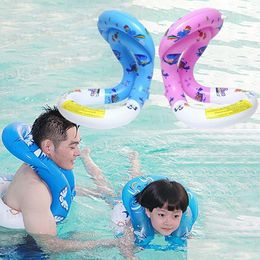 Tubes de flotteurs gonflables Veste pour enfants Bébé flottant enfants sécurité gilet de sauvetage maillot de bain flottabilité natation pour la dérive canotage goutte De Dh29L