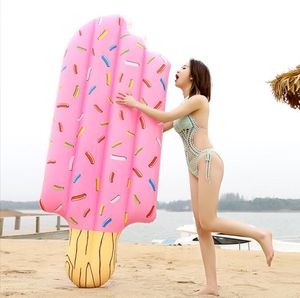 Flotadores inflables Tubos Fila flotante Forma de helado Salón de colchón Adultos Niños Piscina Cama de juguete para fiesta de verano Playa Juegos de deportes acuáticos