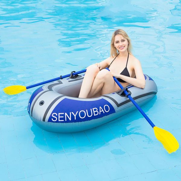 Flotteurs gonflables Tubes flottant rangée été PVC eau bateau de pêche matelas pneumatiques plage piscine Rafting kayak flotteur chaise longue