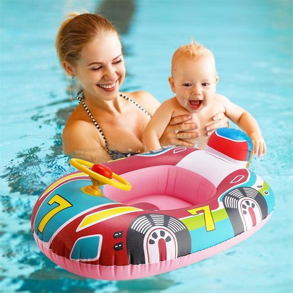 Tubes de flotteurs gonflables Anneaux de natation gonflables Jeux de jeux d'eau pour bébés Siège Flotteur Bateau Enfant Anneau de bain Accessoires Water Fun Pool Toys 230616