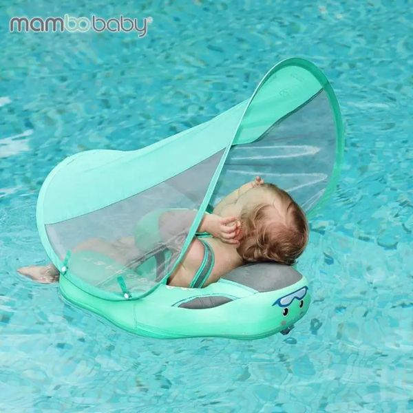 Tubes de flotteurs gonflables Mambobaby bébé flotteur couché anneaux de natation taille infantile anneau de bain enfant en bas âge entraîneur de natation bouée Non gonflable accessoires de piscine jouets 231017