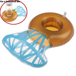 Opblaasbare drijvers buizen Matten Pads 1pc Diamond Ring Floating Cup Holder Pool Swim Ring Water Toys Party Boats Baby Pool Toys Opblaasbare bekerhouders 230616