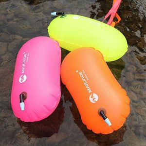 Flotteurs gonflables tubes PVC haute visibilité natation en eau libre gonflable sac étanche gonflable Air flotteur natation pour nageurs bouée V2L4 230616