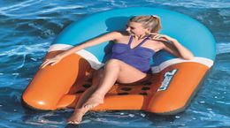 Flotteurs gonflables Tubes PVC piscine plage eau hamac été Air chaise longue flottant rangée coussin de couchage matelas 6731629