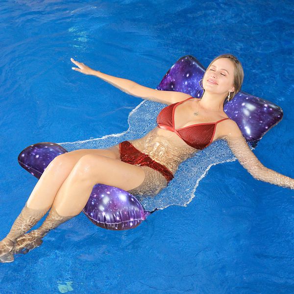 Flotteurs gonflables tubes rangée eau hamac inclinable fauteuil été piscine fête mer salon lit poratble pliable 230605