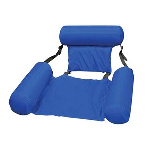 Inflatable Floats & Tubes Summer Foldable Floating Row Beach Swimming Pool Water Hammock Backrest Air Mattresses Bed Sports Lounger Chair