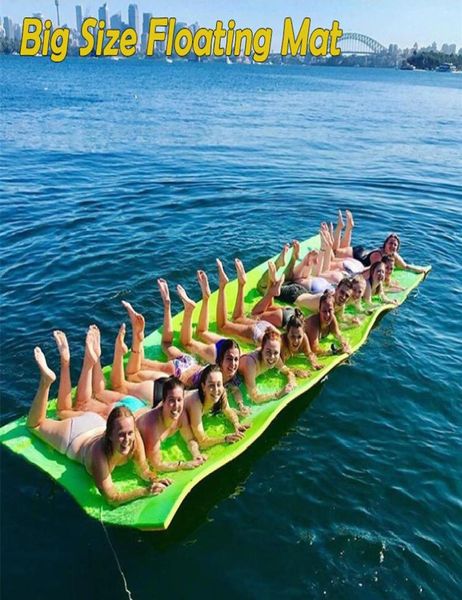 Flotadores inflables tubos resistentes al desgarro almohadilla flotante de gran tamaño verano al aire libre XPE estera de piscina cama de agua para dormir manta flotador M3563349