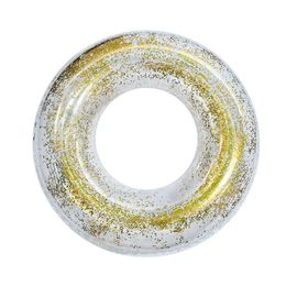 Flotteurs gonflables tubes Transparent Glitter Piscine Foats Anneau De Natation Adulte Enfants Gonflable Piscine Tube Géant Flotteur Garçons Fille Eau Fun Jouet Tours De Bain J230214