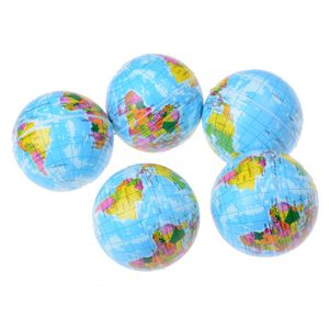 Wereldkaart zacht schuim Earth Globe Hand Pols Oefening Stress Relief Squeeze Foam Ball