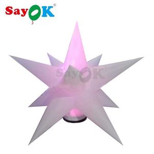 Ballon gonflable LED étoile d'éclairage au sol gonflable avec ventilateur utilisé pour la décoration de scène d'événement