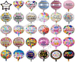 Opblaasbare gelukkige verjaardagsfeestje ballonnen decoraties benodigdheden 18 inch cartoon helium folie ballon kinderen bloemen verjaardag ballons to2118895