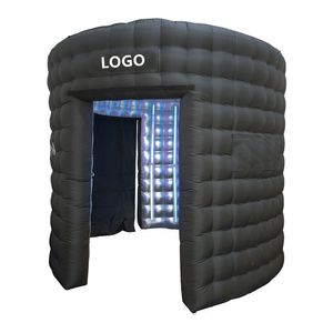 Photobooth portatif gonflable de tente d'air de la cabine 360 de photo avec des lumières de RVB LED pour des activités de partie