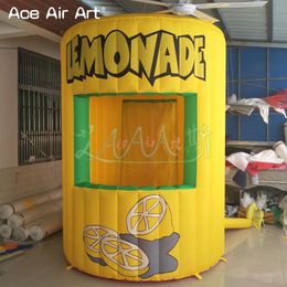 Opblaasbare Lemon Concession Lemonade Stand Booth Flat Top Kiosk Drink Bar voor promotiereclame