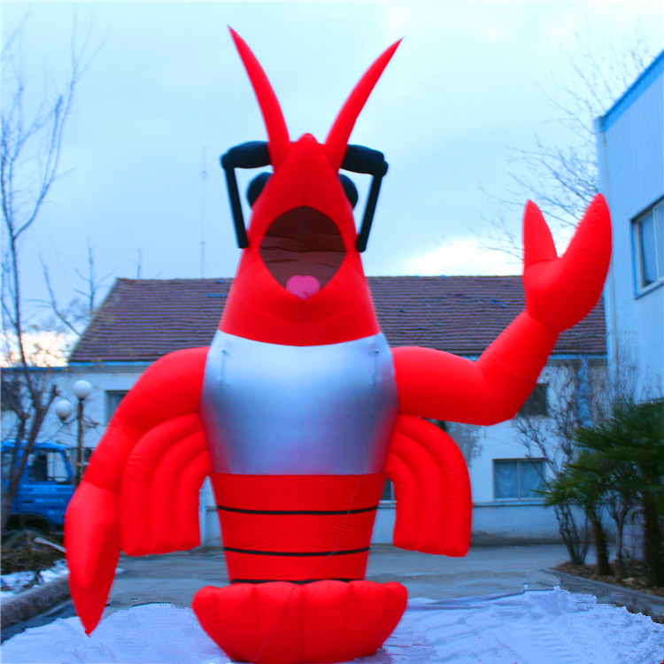Inflatable Lobster With LED Strip Inflatables Seafood Inflatables Balloon With Blower For City Parade Decoration