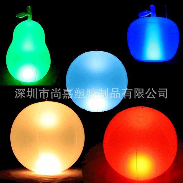 Boule lumineuse gonflable led télécommande couleur lampe PVC avocat produits Apple