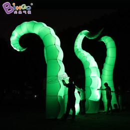 Tentacules gonflables de poulpe, ajout de lumières LED pour la décoration d'événements publicitaires avec souffleur d'air, jouets de sport, hauteur de 5M
