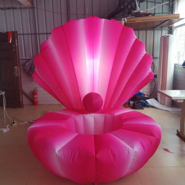 Coquille ouverte gonflable de perle rose avec le ventilateur pour la décoration de partie/Promotion/activités faite par Ace Air Art