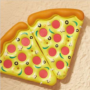 opblaasbare pizza matras zwembad drijvende pizza zwemmen ringen lucht lounge vlot water sport speelgoed vrijetijdsbesteding waterbed vlot rij