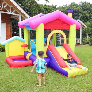 Aire de jeux gonflable Castle Moonwalk Jumper Bounce House avec toboggan sautant videur Combo pour jardin parc pelouse fête intérieur extérieur Sports jouer cadeaux amusants jouets