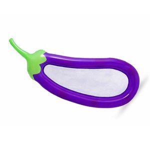 Opblaasbare zwembad float reuze aubergine vlot lounger lounge stoel met hand inflator pomp voor volwassen buis kind zwemmen ring