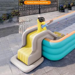 Opblaasbare zwembadglijbaan voor kinderen leuke buiten anti-tipping waterpark glaasjes speelgoed zomer opgeblazen waterglaasjes voor zwembad 240403