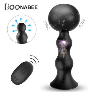 Gonflable Prostate Masseur Butt Anal Plug Télécommande Anal Vibrateurs Anus Stimulation Swell Sex Toys pour Hommes Gay Shop S0824