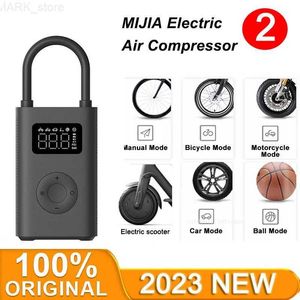 Opblaasbare Pomp 2023 Nieuwste Xiaomi Mijia Elektrische Luchtcompressor 2 Led Type-C Inflator Multitool Luchtpomp voor Fiets Automotive CarL231227