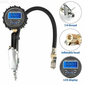 Opblaasbare pomp Digitale bandenpomp Manometer Luchtcompressorpomp LCD-scherm LED-achtergrondverlichting Voertuigtester Inflatiebewaking ManometroL231227