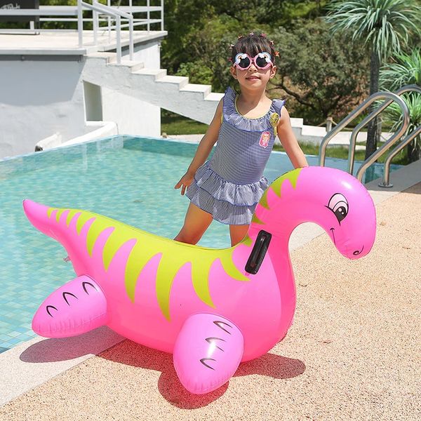 Paseo inflable en juguetes Dragón rojo con asas Piscina flotante para niños Balsa de natación de verano Diversión Piscinas de playa Decoración de fiestas 240223