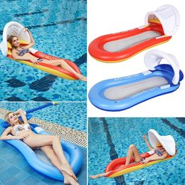 Air de matelas de sommeil gonflable avec oreiller PVC Hamac à eau flottante pour enfants Adultes Toys Piol Pool Pool Accessoires 240506