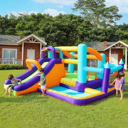 Slide gonflable à l'intérieur pour les enfants Bounce House Castle Jumping Toys Jumper For Kids Outdoor Play Bouncer Slide avec Ball Pit Birthday Party Gifts Fun in Garden Backyard