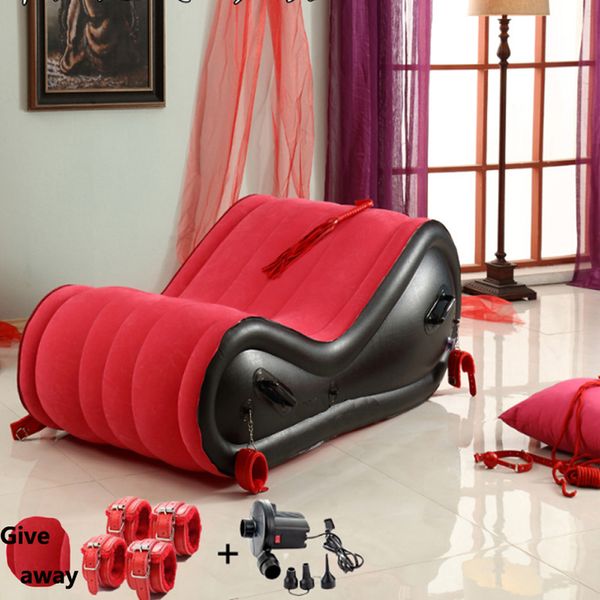Canapé gonflable Couples meubles de lit sexy chaises oreiller amour produits érotiques jouets pour Machine de jeux pour adultes