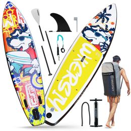 Soup de support gonflable Paddleboard Sup Board 6 pouces d'épaisseur de surf de surf Set Set Place Waterskiing Pulp surf 240509