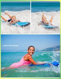 Opblaasbaar surfplank Paddle Summer Surfing Surfing Board met handgrepen buitenkinderen kinderen volwassenen water spelen drijvende mat