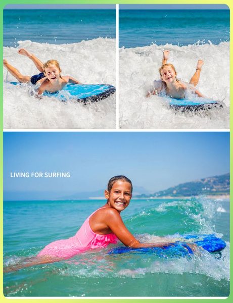 Planche de surf gonflable paddle Summer Swimming Surfing Board avec poignées enfants extérieurs enfants adultes eau jouent un tapis flottant