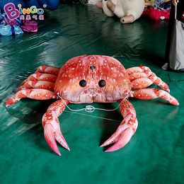 Crabe en suspension gonflable Modèle Air Modèle de fruits de mer Marine Créature Hoiley Crab Restaurant Mall Plafond suspendu