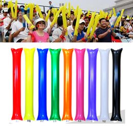 Sticks de tonnerre gonflables Bam Bam Noisemakers Cheerleading Plastic Clap Hands Encourage des bâtons de basket-ball Football Football Party Team Spirit personnalisé Logo W0184