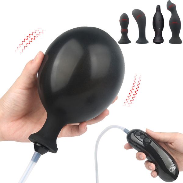 Gode gonflable/vibrant boules anales/dilatateur gros godemichet Anal avec Vibration pénis godes érotique femme vibrateur outils sexy pour hommes