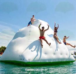 Juegos de deportes de agua inflables Pop Up iceberg Rock Tresping Wall Flotating Balloon Juguesa Jugando en verano
