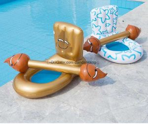 Gonflable eau siège de toilette anneau flottant athlétisme jouet adulte enfants combats autocollants matelas jouets piscine flotteurs tubes plage canapé chaise salon
