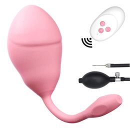 Gonflable sans fil à distance vibrant oeuf boules vaginales G Spot vibrateur Clitoris stimulateur produits de sexe adulte pour les femmes couples 240308