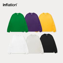 Inflation T-shirts à manches longues noires.