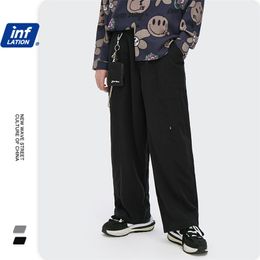 INFLATION hommes coupe ample pantalon droit hommes Streetwear automne nouveau Style japonais pantalon décontracté hommes solide pantalon 3281W20 201217