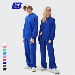 Inflatie oversized paar bijpassende trainingspakken lente snoepkleur sweatshirts set unisex vrije tijd jogging pakken sportkleding 220803