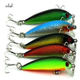 Infof 5pcslot 55cm216in 36G0127oz minow pêcheurre fesses crankbait peche jerkbait artificiel pike poisson appât dur appât7783440