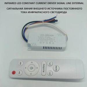 Pilote LED à télécommande infrarouge 3 couleurs lampe de plafond 25-40W x 2 60-80W x 2 Transformateur de courant constant ligne de signal externe