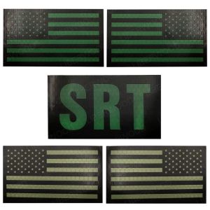 Infrarouge USA drapeau américain Réflexion American IR Patch United States Srt Military Special Teams Tactical Fastener Appliques Hook Loop