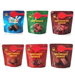 Sacs d'emballage infusés Bro Wnies 600 mg gâteau vide moelleux funfetti fudge collation au chocolat bouchées velours rouge Kstsv