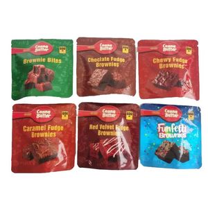 Brownies infusés comestibles sacs d'emballage 600 mg gâteau vide moelleux funfetti fudge collation au chocolat bouchées de caramel velours rouge Jumbo
